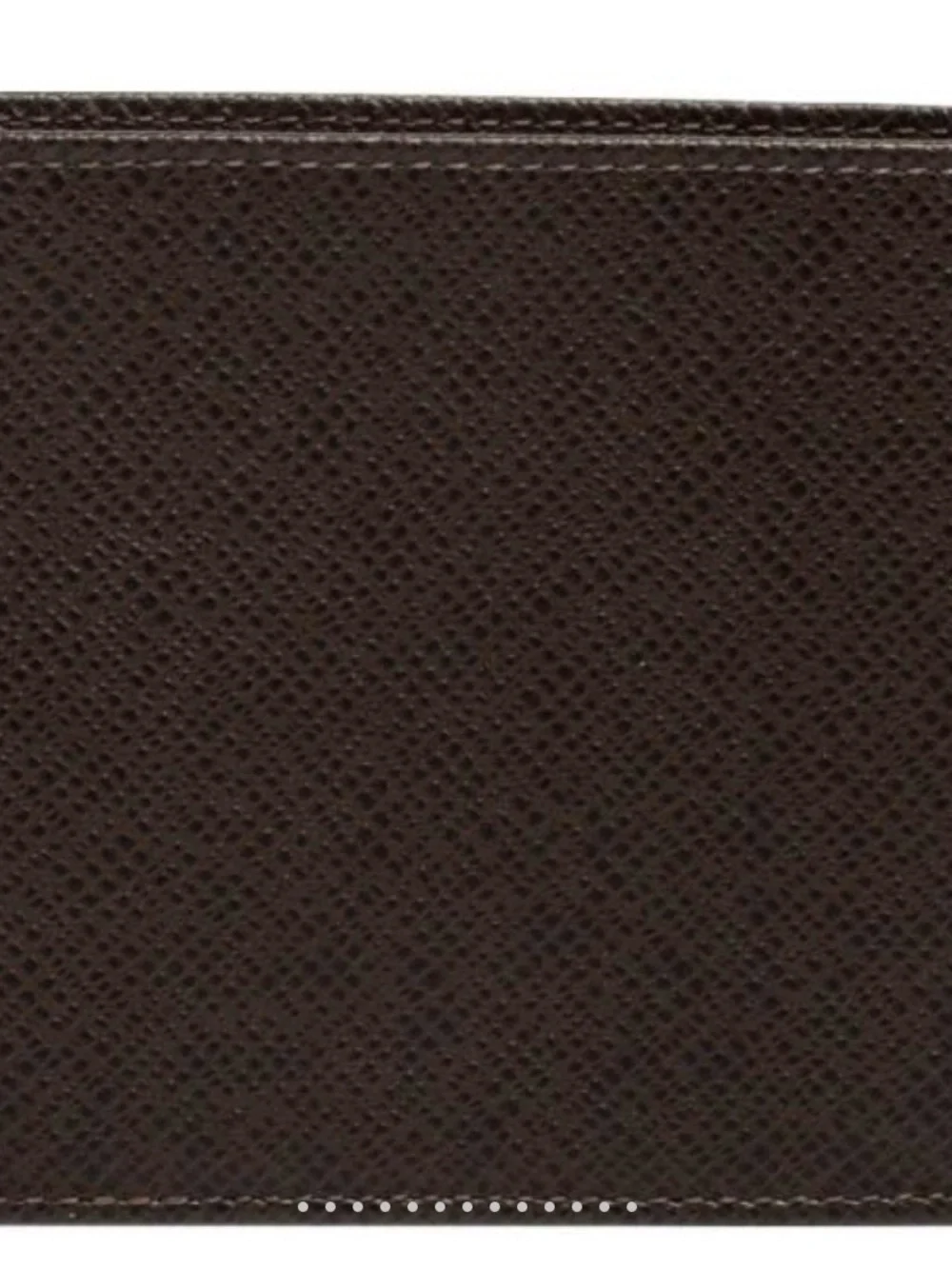 Louis Vuitton Dark Brown Textured Leather Bi-Fold Wallet